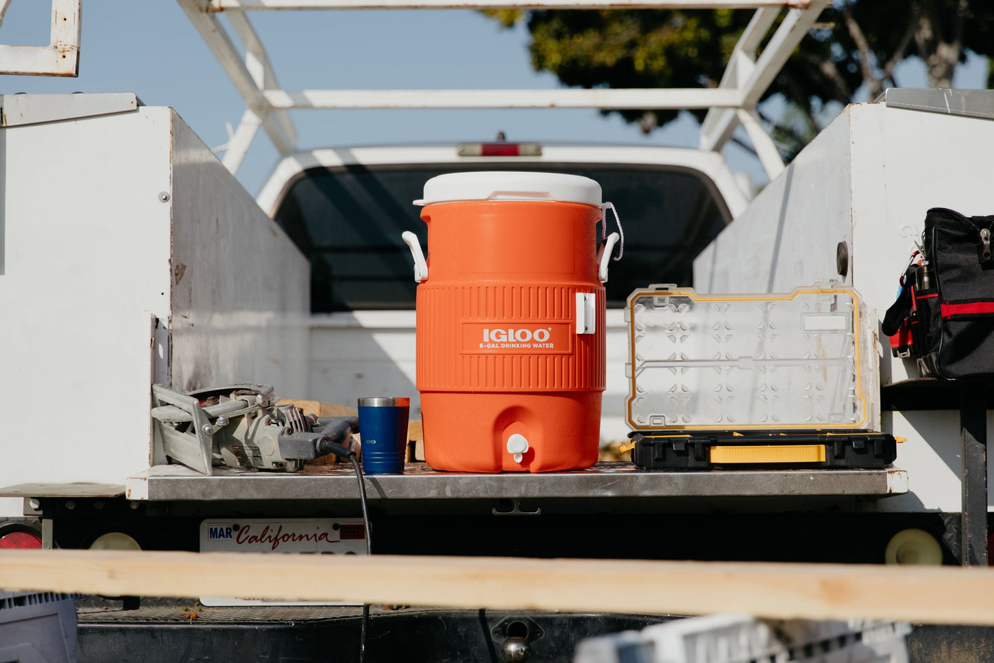 5 Gallon Heavy-Duty Polyethylene Beverage Cooler Jug, Orange