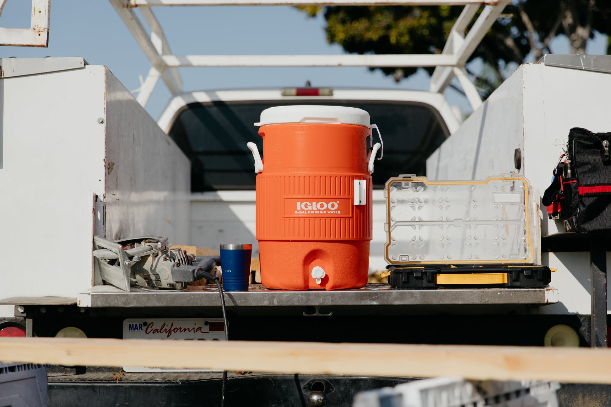 5 Gallon Heavy-Duty Polyethylene Beverage Cooler Jug, Orange
