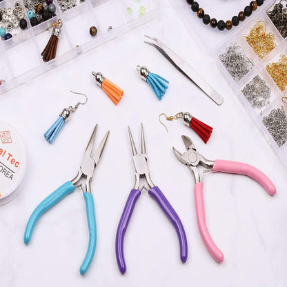 Jewelry Pliers, 3Pcs, Tools with Needle/Chain Nose Pliers, round Nose Pliers and Wire Cutter for Jewelry Repair, Wire Wrapping, Crafts, Jewelry Making Supplies