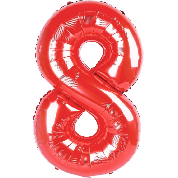 Red Number 0 Balloon 40 Inch, Large Red 0 Number Balloons, Foil Mylar Helium Balloon Birthday Party Supplies, 10 20 30 40 50 60 70 80 90 100 Birthday Anniversary 2025 Numbers Decorations